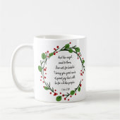 Christelijk kerstschrift koffiemok (Links)