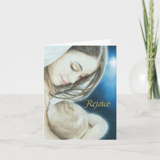 Christelijk kerstWenskaart Baby Jesus Kaart (Voorkant)