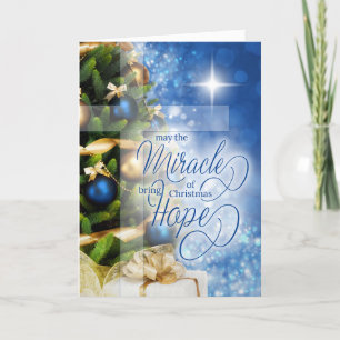 Christelijk kerstwonder brengt hoop feestdagen kaart
