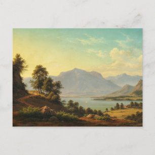 Christelijk Kiaerskou - Alpiene Landschap met een Briefkaart