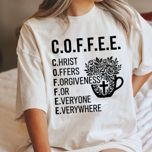 Christelijk koffie acroniem geloofscadeau Tri-Blend shirt