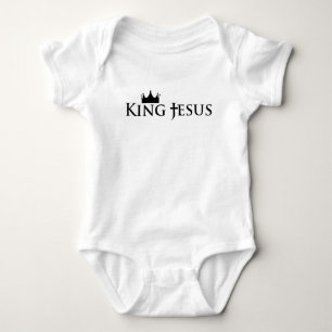 Christelijk Koning Jezus Kruis en Kroon Baby Gift Romper
