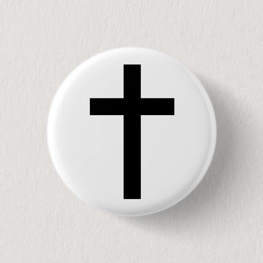 "CHRISTELIJK KROSS" RONDE BUTTON 3,2 CM (Voorkant)