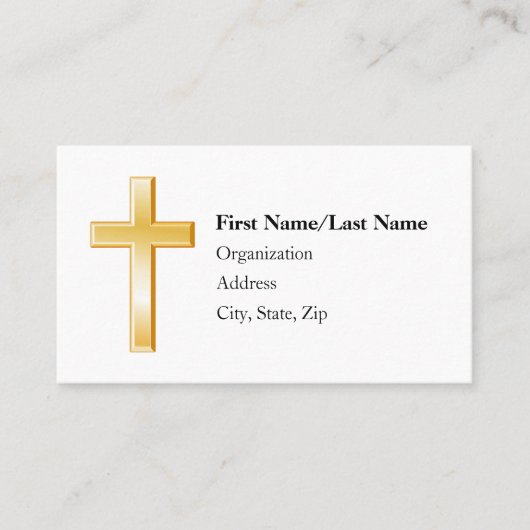 Christelijk kruis 3,5" x 2,0 Visitekaartjes standa (Voorkant)