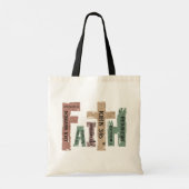 Christelijk Kruis Bijbelvers Tote Bag (Achterkant)