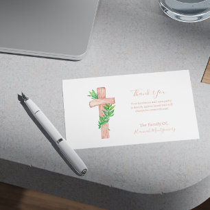 Christelijk Kruis Foto Sympathie Begrafenis Kaart Notitiekaartje