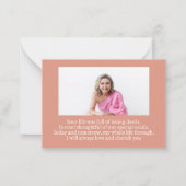 Christelijk Kruis Foto Sympathie Begrafenis Kaart Notitiekaartje (Achterkant)