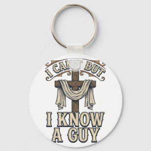 Christelijk Kruis Ik Ken Een Man Vintage T-shirt Sleutelhanger