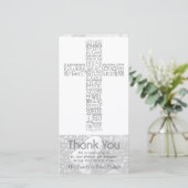 Christelijk Kruis Johannes 14 Sympathie Dank U 3 Bedankkaart (Staand voorkant)