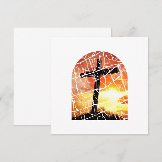 Christelijk Kruis Kaart (Voorkant / Achterkant)