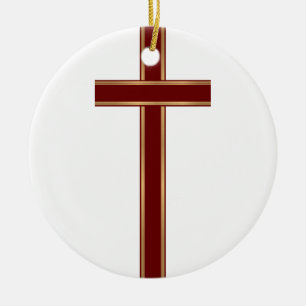 Christelijk kruis keramisch ornament