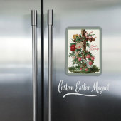 Christelijk Kruis met Flowers Custom Easter Magneet
