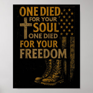 Christelijk Kruis Militaire Veteraan Amerikaanse V Poster
