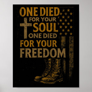 Christelijk Kruis Militaire Veteraan Amerikaanse V Poster