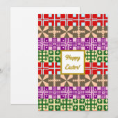 Christelijk Kruis Patroon 1 Feestdagenkaart (Voorkant / Achterkant)