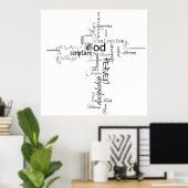 Christelijk kruis poster (Thuiskantoor)