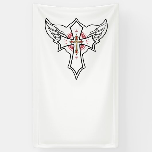 Christelijk kruis spandoek (Verticaal)