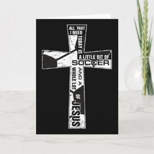 Christelijk Kruis Voetbal Kunst Alles Wat Ik Nodig Kaart
