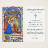 Christelijk kruisbeeld begrafenisgebed visitekaartje (Voorkant /achterkant)