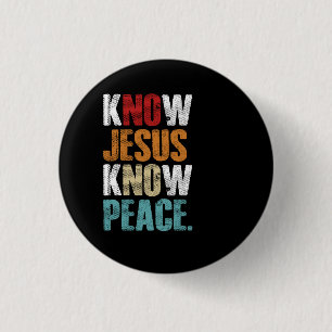 Christelijk Kruisgeloof Ken Vrede Ken Jesus Vintag Ronde Button 3,2 Cm