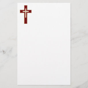 Christelijk kruisje briefpapier
