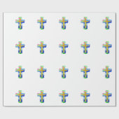 Christelijk kruisje cadeaupapier (Vlak)