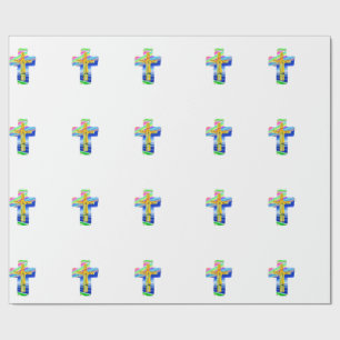 Christelijk kruisje cadeaupapier