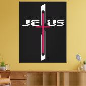 Christelijk kruisje canvas afdruk (Insitu (Woonkamer))