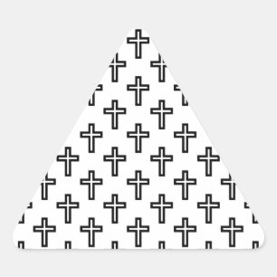 Christelijk kruisje driehoek sticker