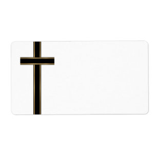 Christelijk kruisje etiket