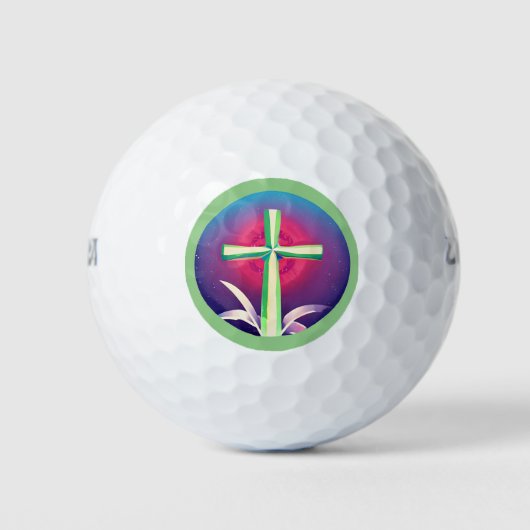 Christelijk kruisje golfballen (Voorkant)