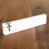 Christelijk kruisje naambordje (Zijkant)