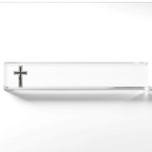 Christelijk kruisje naambordje