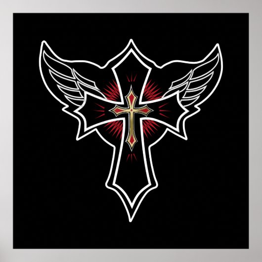 Christelijk kruisje poster (Voorkant)