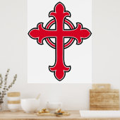 Christelijk kruisje poster (Keuken)