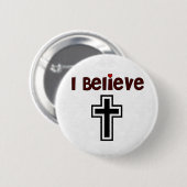 Christelijk kruisje ronde button 5,7 cm (Voorkant /achterkant)