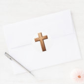 Christelijk kruisje ronde sticker (Envelop)
