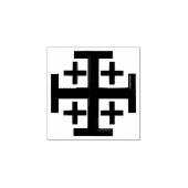 Christelijk kruisje 	rubberstempel (Afrduk)