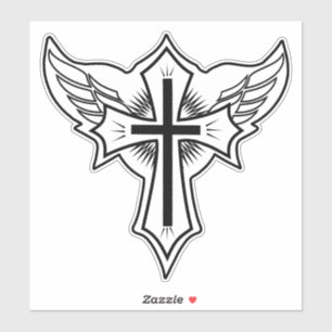 Christelijk kruisje sticker