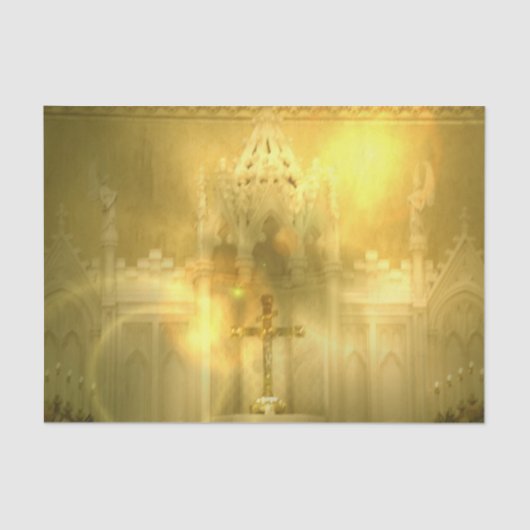 Christelijk kruisje tissuepapier (Voorkant)