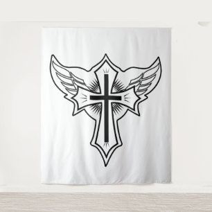 Christelijk kruisje wandkleed
