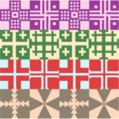 Christelijk kruispatroon 1 sticker (Voorkant)