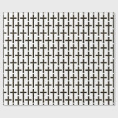 Christelijk kruispatroon cadeaupapier (Vlak)