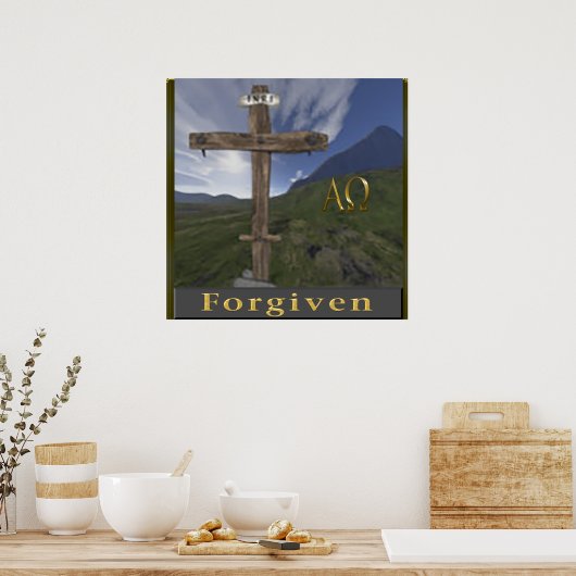 Christelijk kruisposter poster (Keuken)