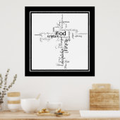 Christelijk kruisposter poster (Keuken)