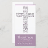 Christelijk Kruisstuk 14:02 - Sympathie Dank u wel Bedankkaart (Voorkant / Achterkant)