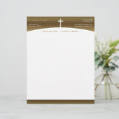 Christelijk kruissymbool briefhoofd (Staand voorkant)