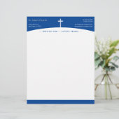 Christelijk kruissymbool briefhoofd (Staand voorkant)