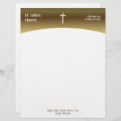 Christelijk kruissymbool gepersonaliseerd briefhoofd