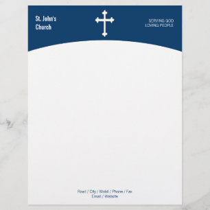 Christelijk kruissymbool Letterhead Briefhoofd Ontwerp
